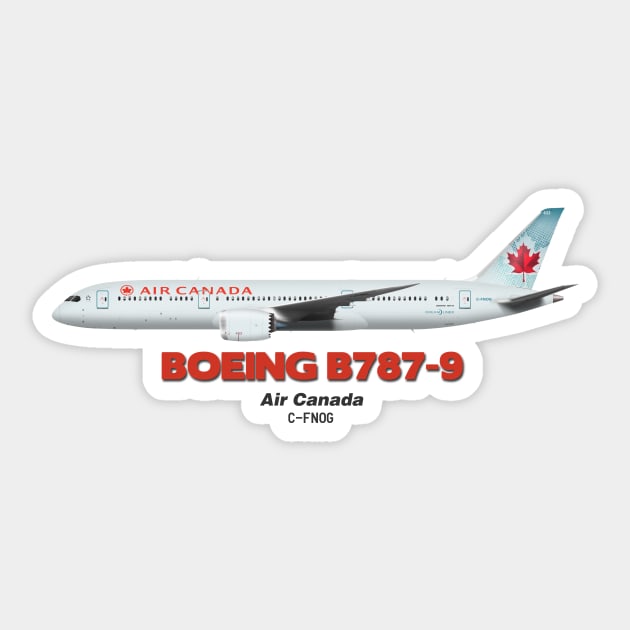 Boeing B787-9 - Air Canada Sticker by TheArtofFlying